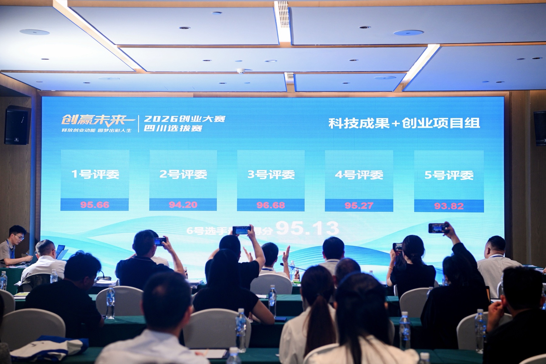 Judges' scores for WABO's project at the 2026 Create the Future Sichuan Selection.